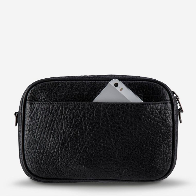 Black Bubble Plunder Bag With Webbed Strap - Black Bubble Status Anxiety Women Crossbody - Image 3