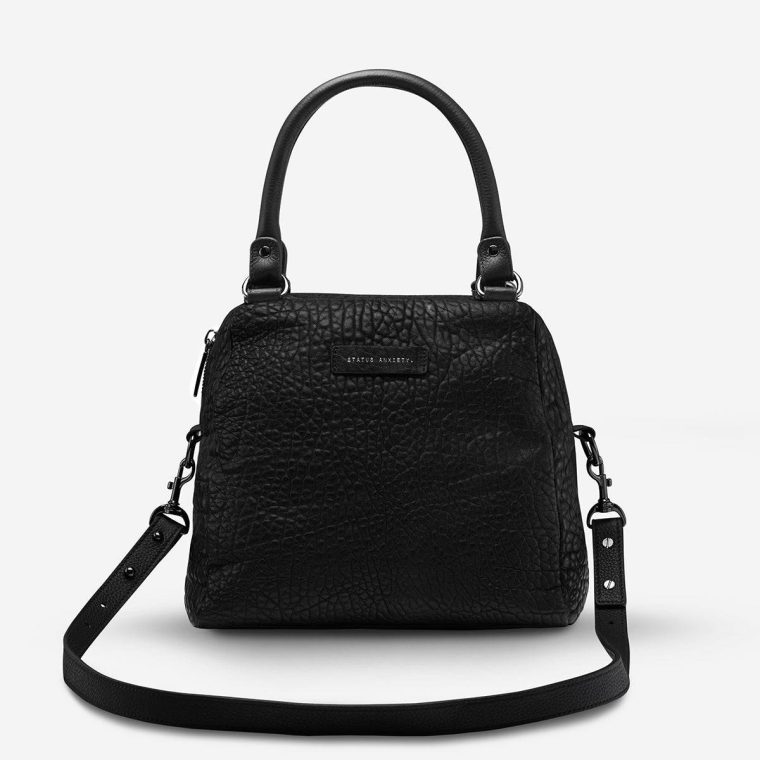 Black Bubble Women Status Anxiety Handbags Last Mountains Bag - Black Bubble