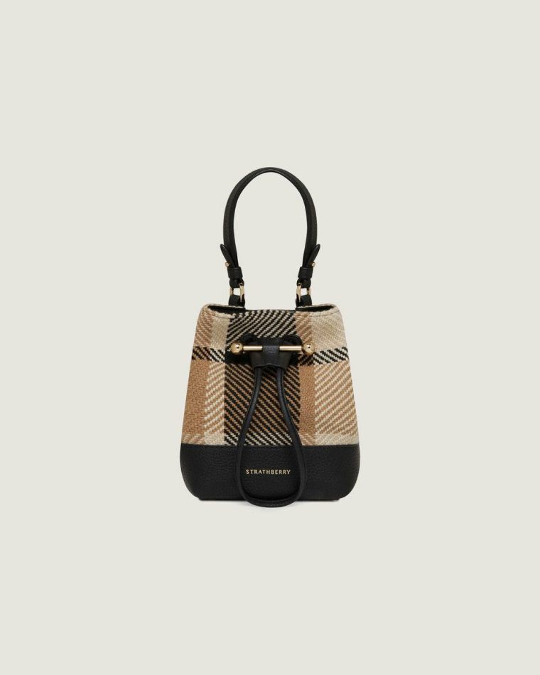 Black/Camel Tartan Totes & Top Handle Bags Osette Strathberry Women - Image 3