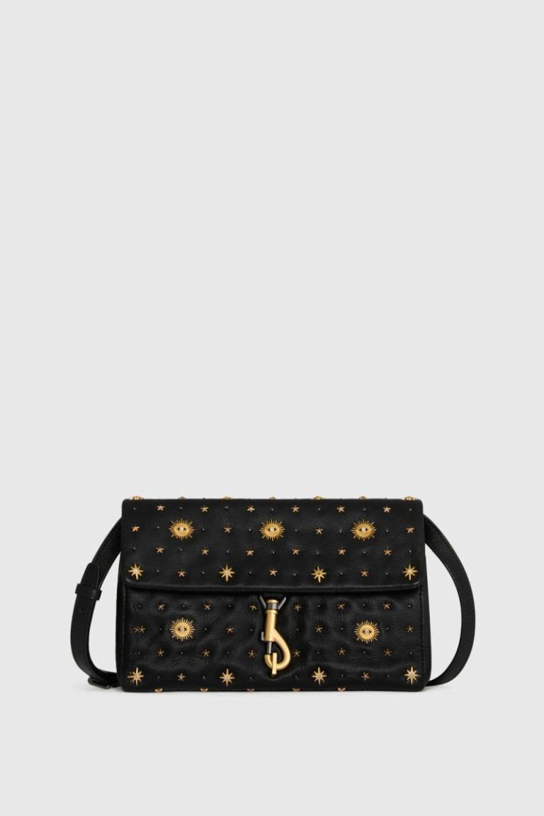 Black Crossbody Bag Women Edie Crossbody With Evil Eye Rebecca Minkoff