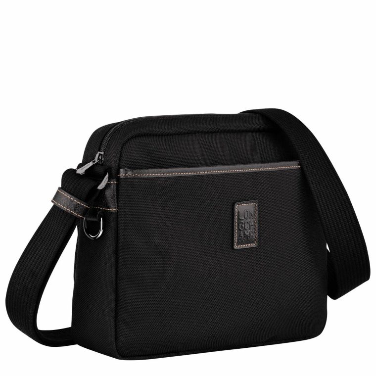 Black Crossbody Bags Men Boxford M Camera Bag Black - Recycled Canvas Longchamp - Image 2