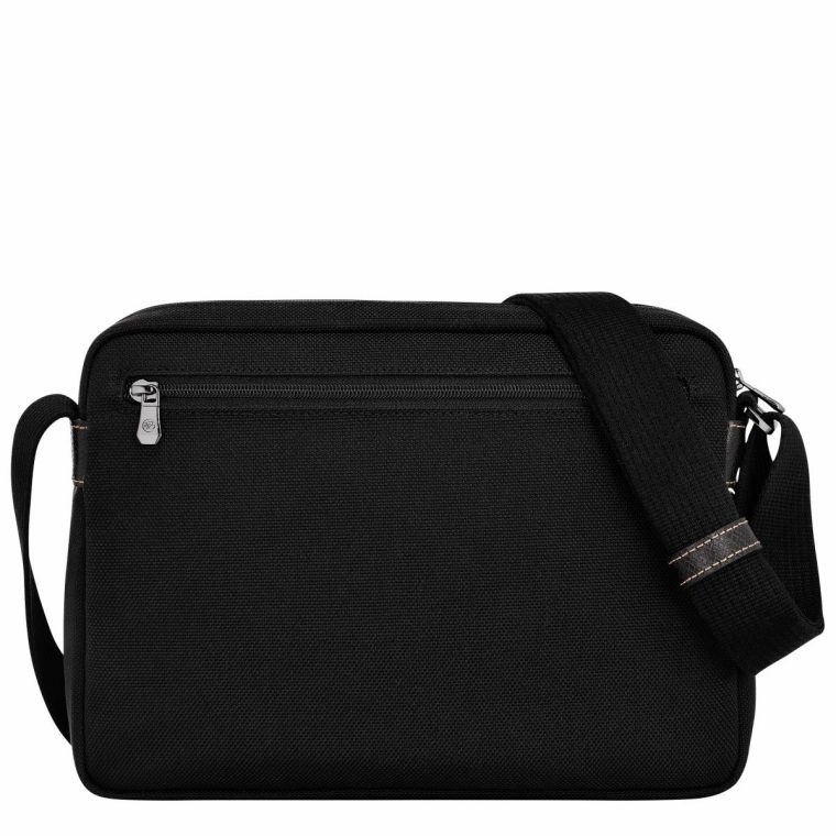 Black Crossbody Bags Men Boxford M Camera Bag Black - Recycled Canvas Longchamp - Image 3