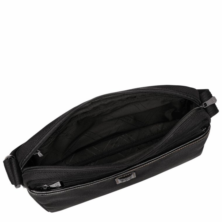 Black Crossbody Bags Men Boxford M Camera Bag Black - Recycled Canvas Longchamp - Image 4