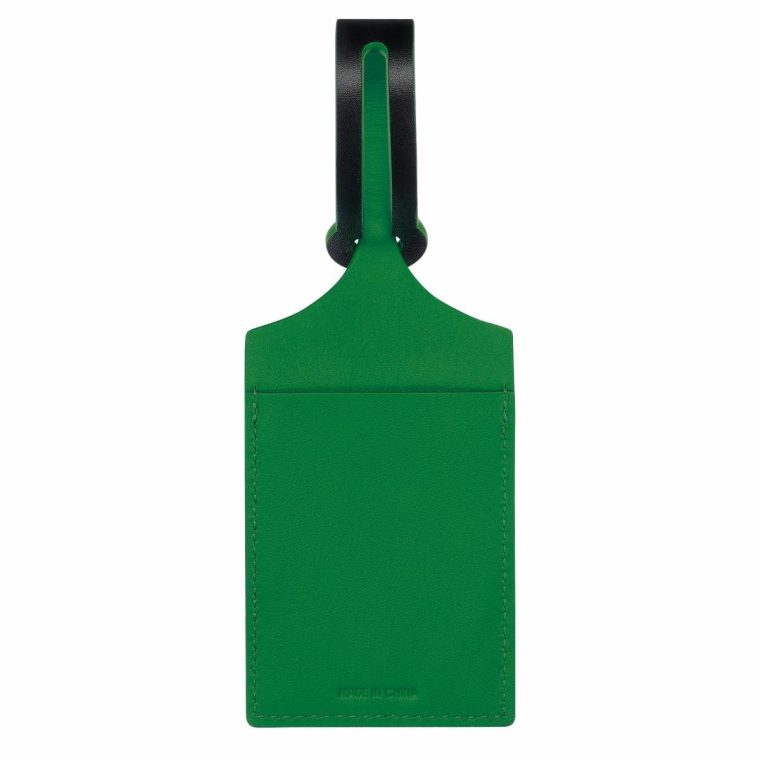 Black/Green Women Travel Accessories Lgp Travel Luggage Tag Black/Green - Leather Longchamp - Image 2