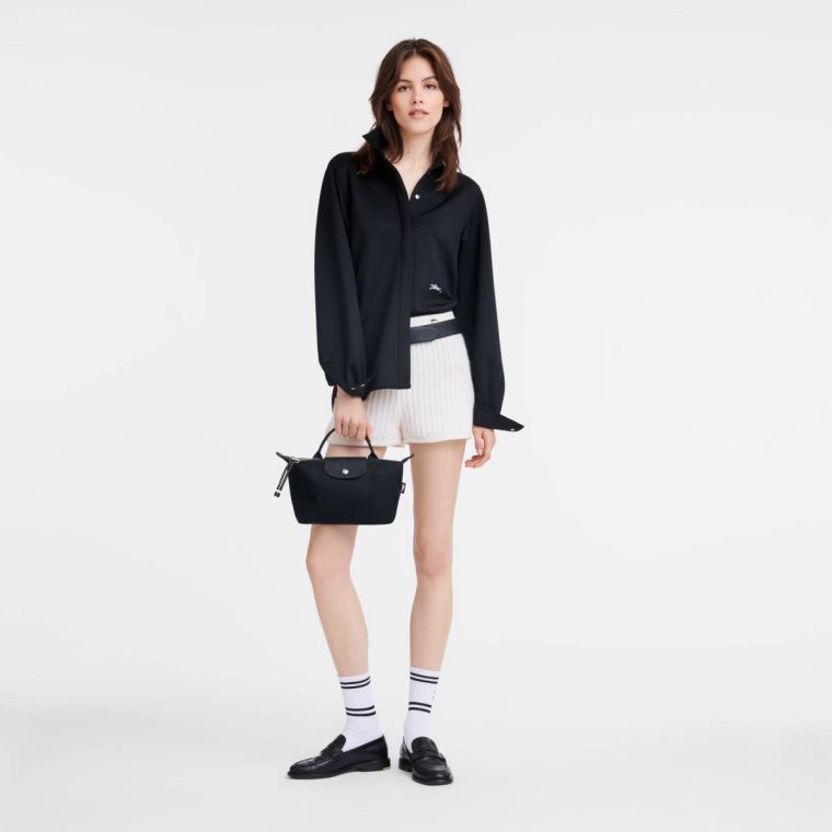 Black Le Pliage Energy Pouch Black - Recycled Canvas Longchamp Pouches & Cases Women