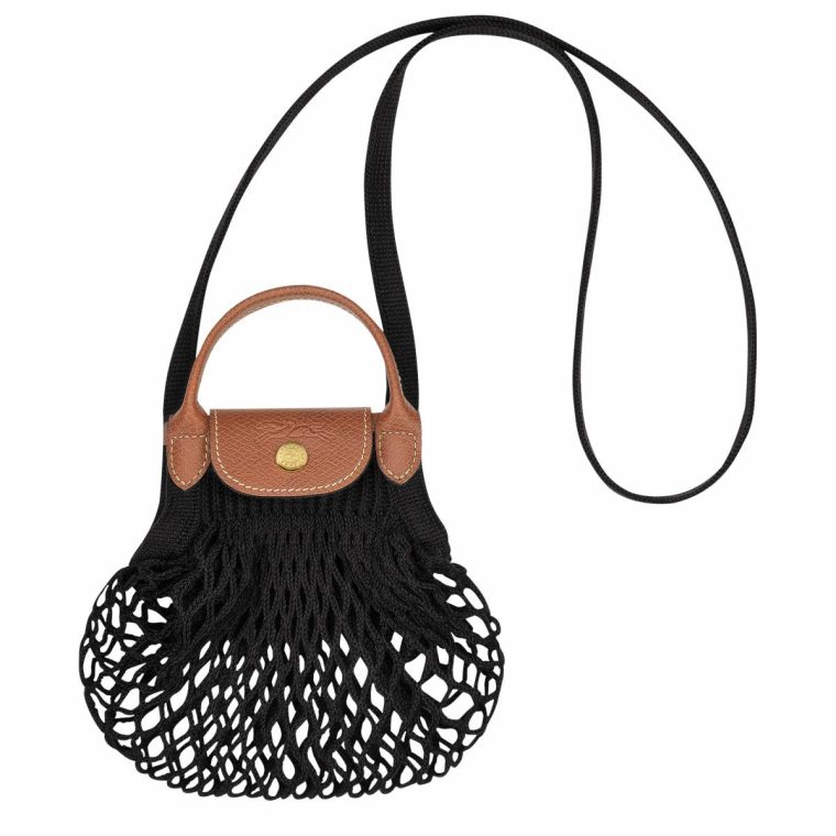 Black Le Pliage Filet Xs Mesh Bag Black - Canvas Longchamp Mini Bags Women