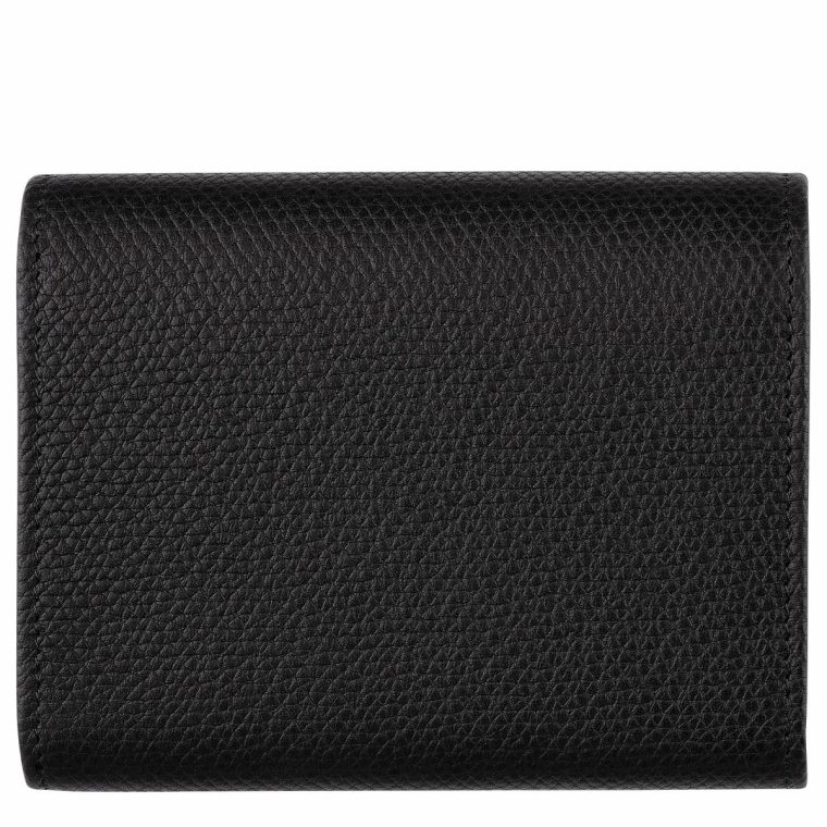 Black Le Roseau Wallet Black - Leather Leather Wallets Women Longchamp - Image 2