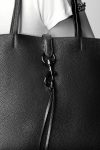 Black Leather Unlined Tote Rebecca Minkoff Tote Bag Women Black-Black-Shellac - Image 5
