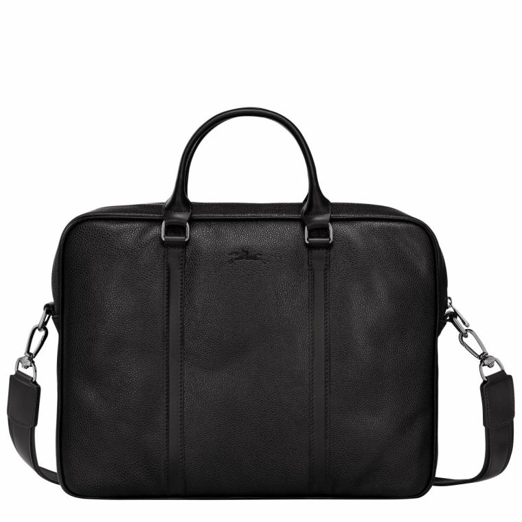 Black Longchamp Leather Bags Le Foulonné Xs Briefcase Black - Leather Women - Image 4