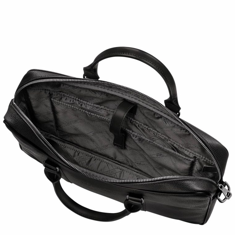 Black Longchamp Leather Bags Le Foulonné Xs Briefcase Black - Leather Women - Image 5