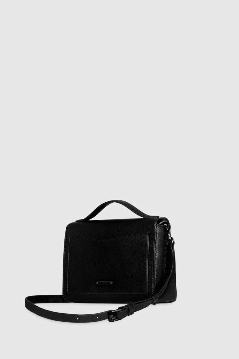 Black Megan Top Handle With Chain Rebecca Minkoff Crossbody Bag Women - Image 2