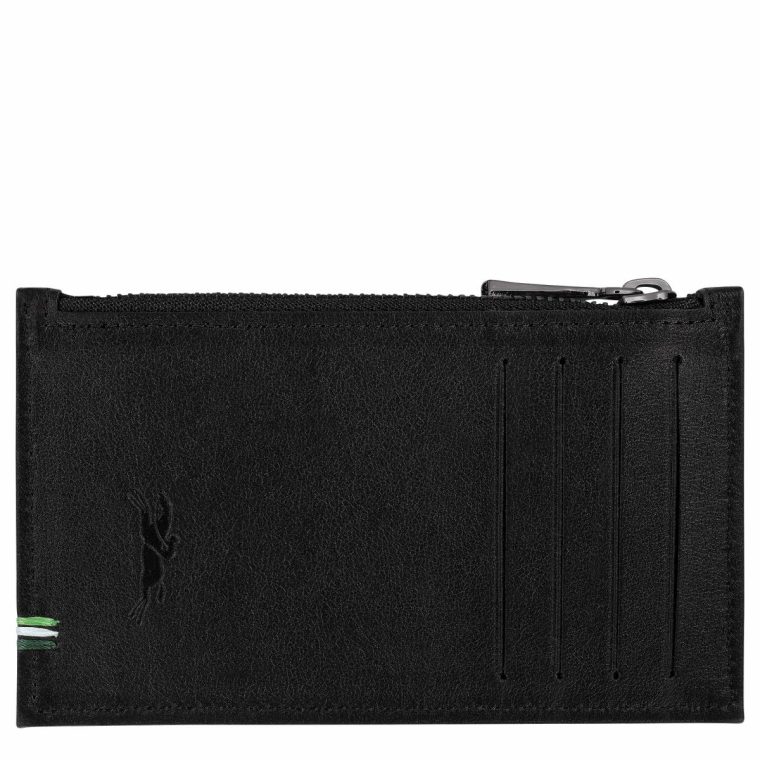 Black Men Cardholders & Coin Purses Longchamp Sur Seine Coin Purse Black - Leather - Image 2