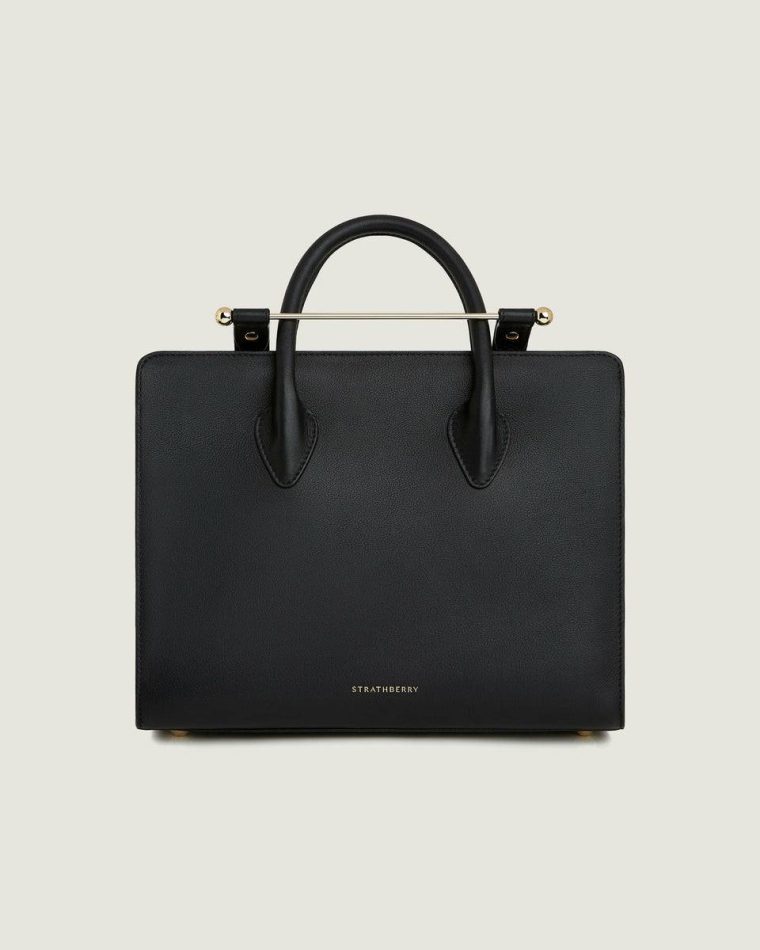 Black Midi Tote Strathberry Shoulder Bags Women - Image 3