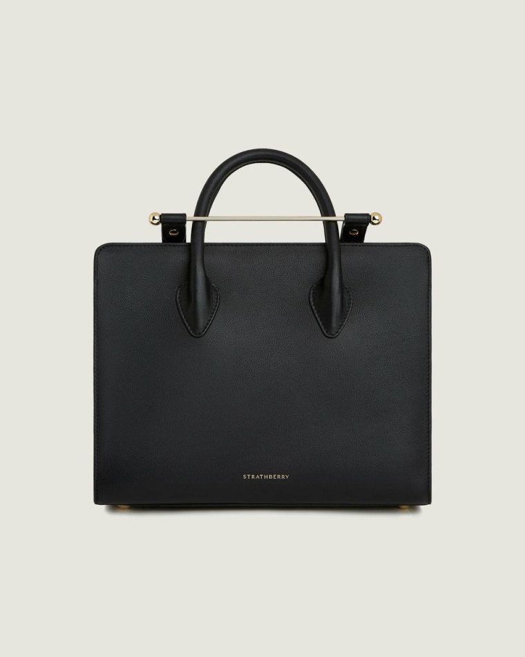 Black Midi Tote Strathberry Shoulder Bags Women - Image 4