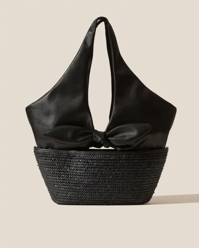 Black Quini - Bow Detail Shoulder Bag Hereu Shoulder Bags Women - Image 2