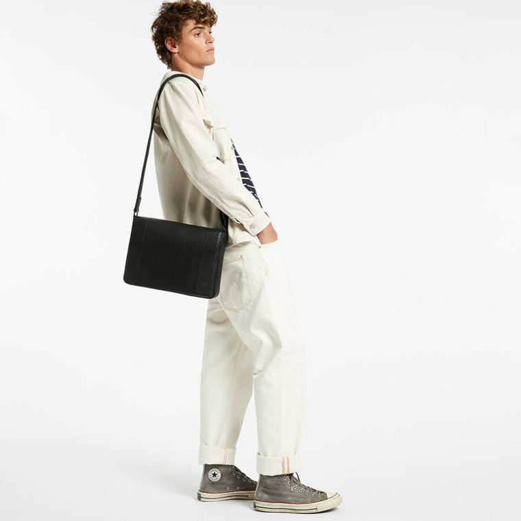 Black Set Your Sights Bag - Black Men Status Anxiety Satchel Bags - Image 5