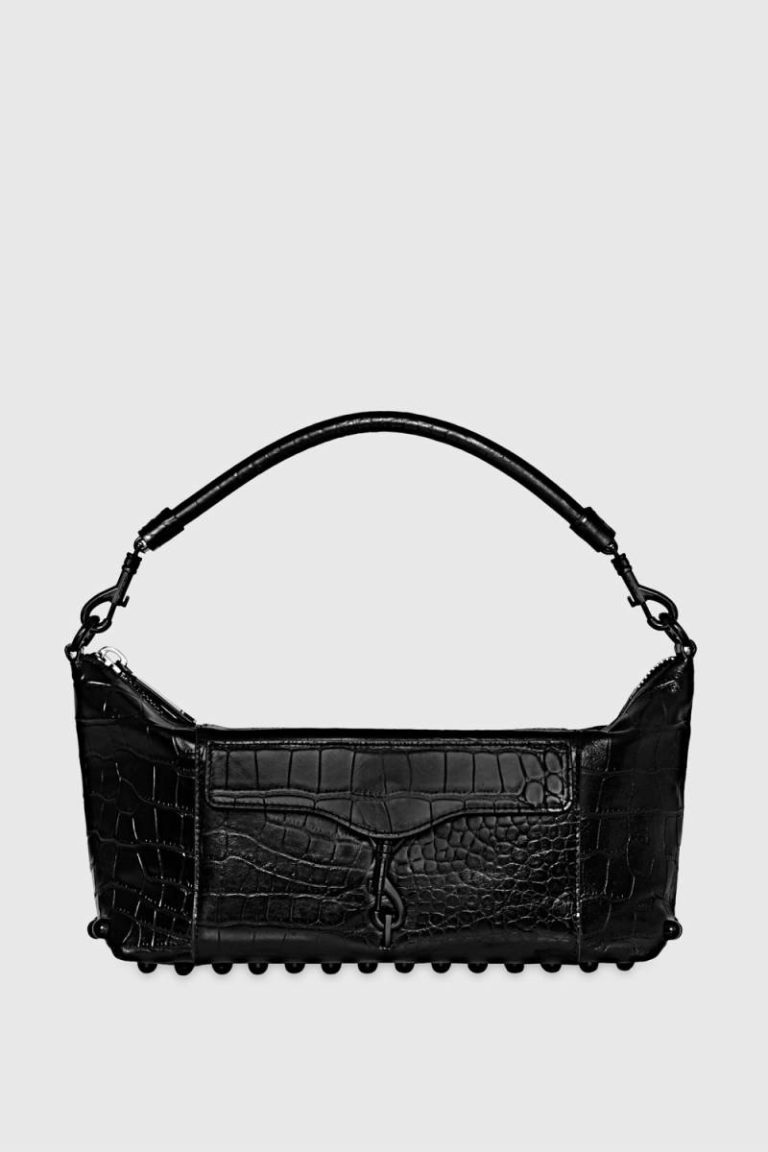 Black Shoulder Bag Rebecca Minkoff Women M.a.b. Nano Shoulder With Dome Studs