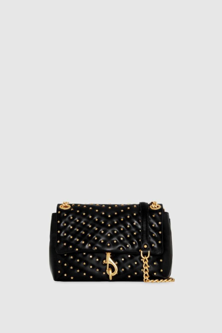Black-Star-Studs Crossbody Bag Edie Crossbody With Star Studs Rebecca Minkoff Women
