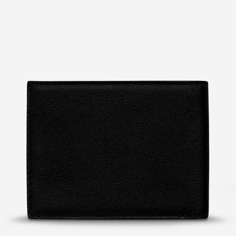 Black Status Anxiety Tri-Fold Men Noah Wallet - Black - Image 2