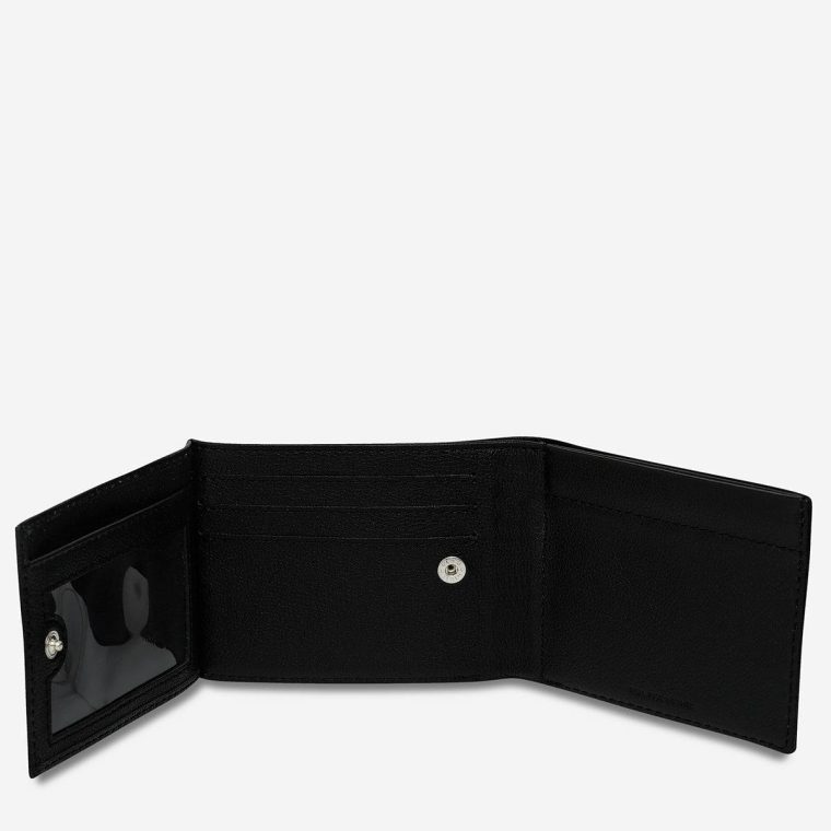 Black Status Anxiety Tri-Fold Men Noah Wallet - Black - Image 4