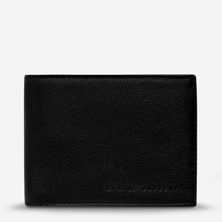 Black Status Anxiety Tri-Fold Men Noah Wallet - Black