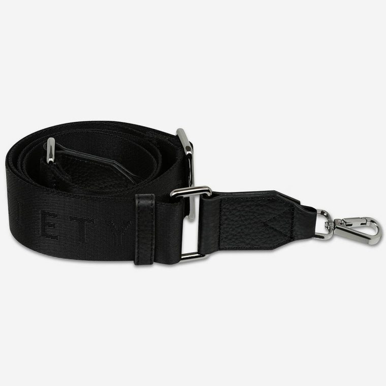 Black Status Anxiety Web Strap Medium - Black Bag Straps Women - Image 4