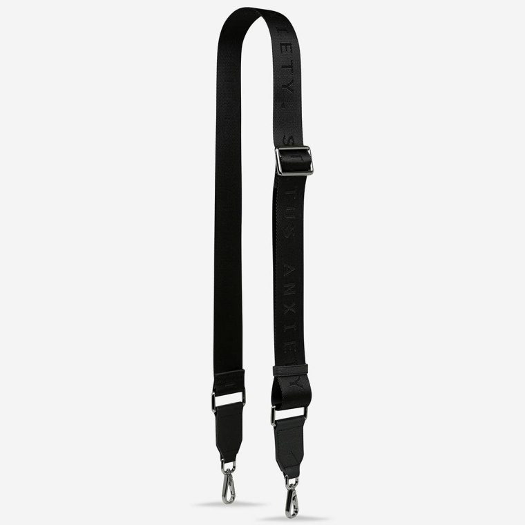 Black Status Anxiety Web Strap Medium - Black Bag Straps Women