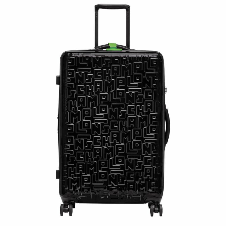 Black Suitcases Longchamp Women Lgp Travel L Suitcase Black - Polycarbonate