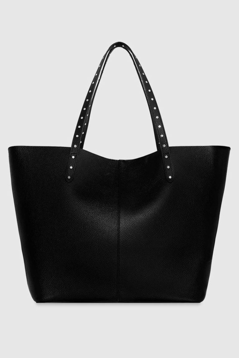 Black Tote Bag Women Soft Studded Tote Rebecca Minkoff