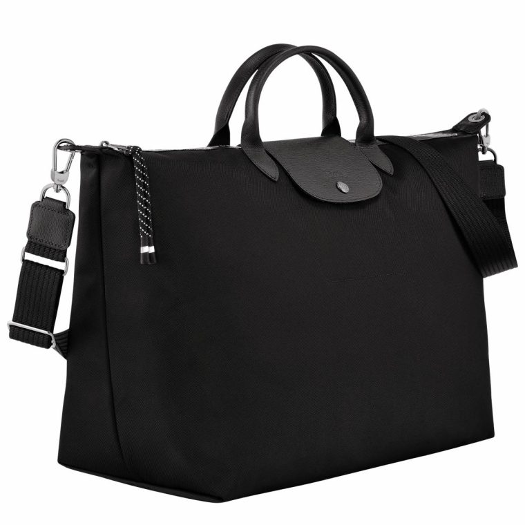 Black Travel Bags Longchamp Women Le Pliage Energy L Travel Bag Black - Recycled Canvas - Image 2