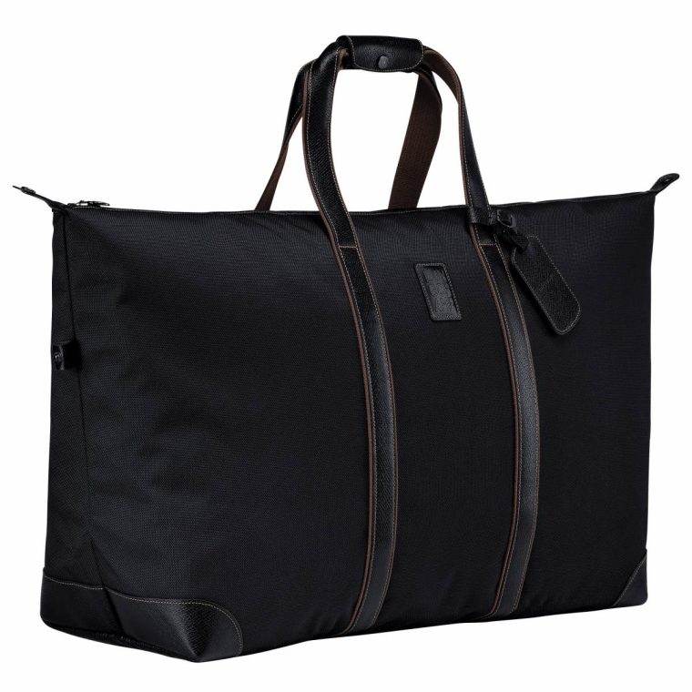 Black Travel Bags Women Longchamp Boxford Xl Travel Bag Black - Recycled Canvas - Image 2