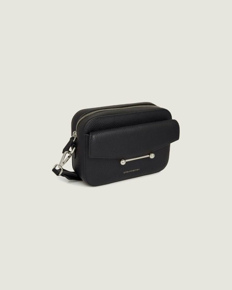 Black Travel Bags Women Strathberry Mosaic Camera - Image 2