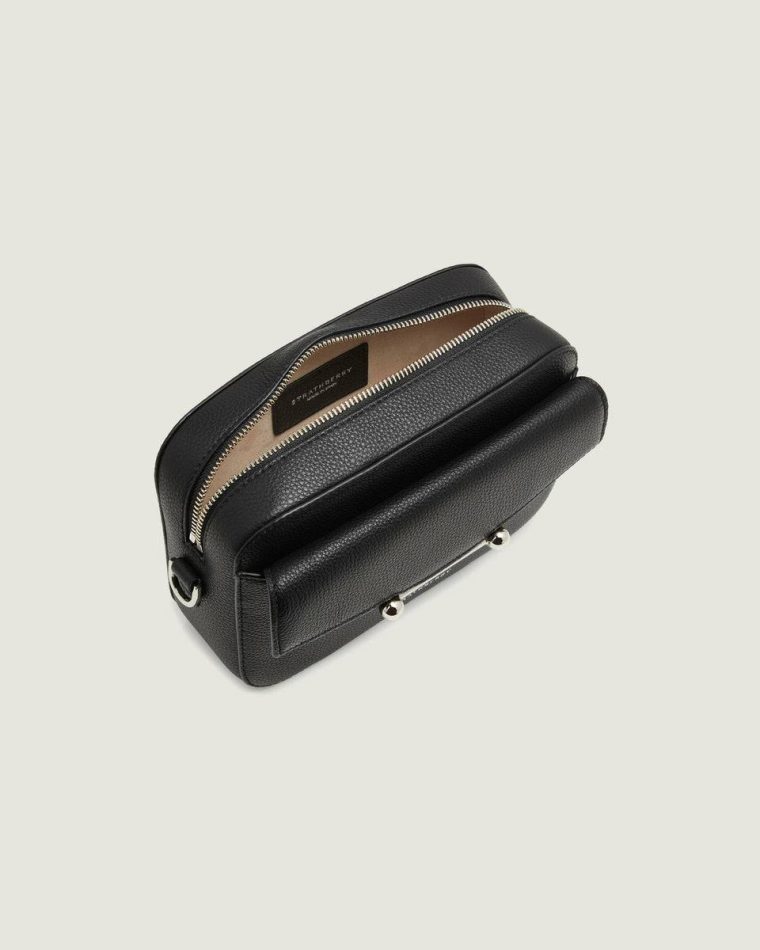 Black Travel Bags Women Strathberry Mosaic Camera - Image 5