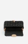 Black Women Crossbody Bags Vanessa Bruno Small Braided Leather Moon Bag Lambskin Leather - Image 3
