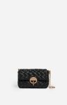 Black Women Crossbody Bags Vanessa Bruno Small Braided Leather Moon Bag Lambskin Leather