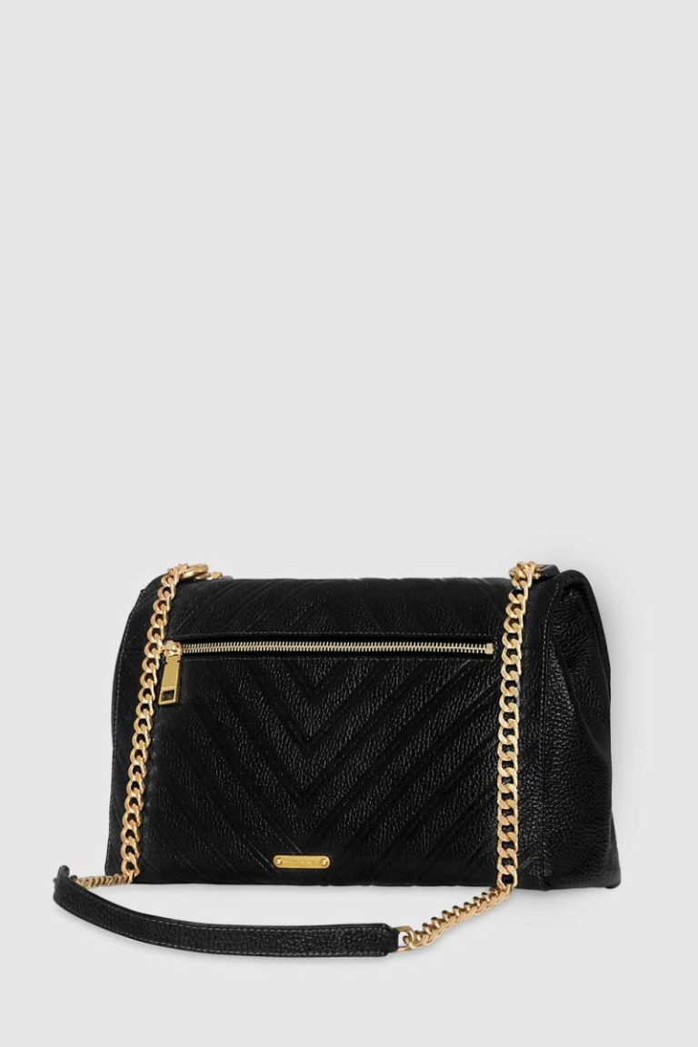 Black Women Edie Emboss Large Shoulder Rebecca Minkoff Shoulder Bag - Image 2