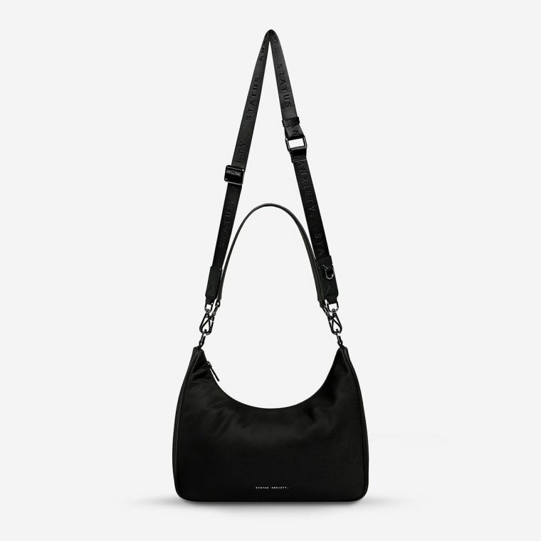 Black Women Handbags Fleur Recycled Bag - Black Status Anxiety