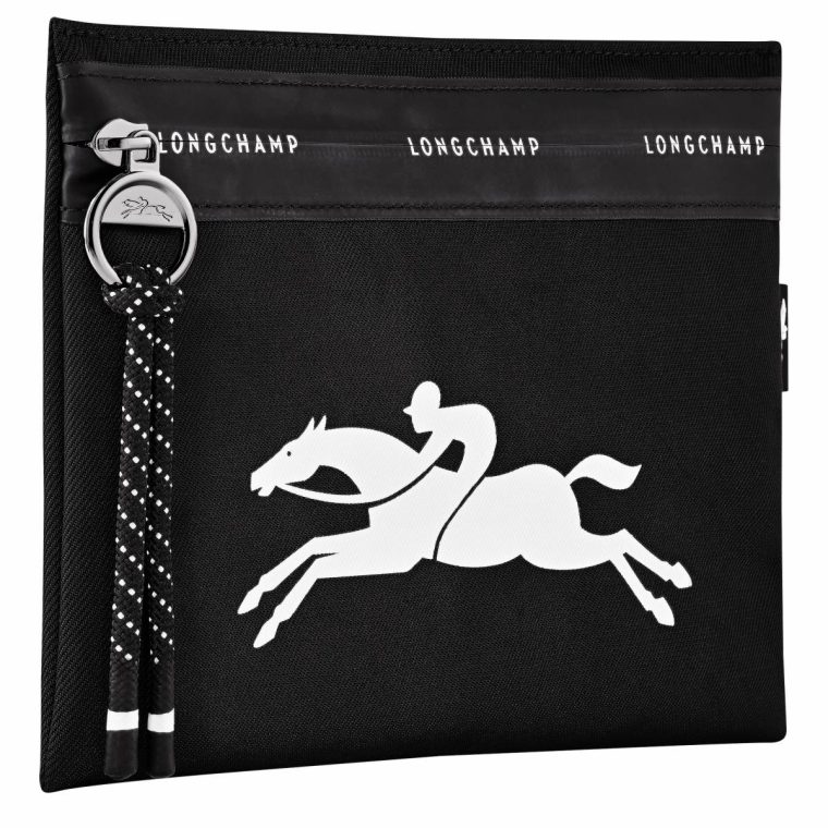 Black Women Le Pliage Energy Pouch Black - Canvas Longchamp Pouches & Cases - Image 2