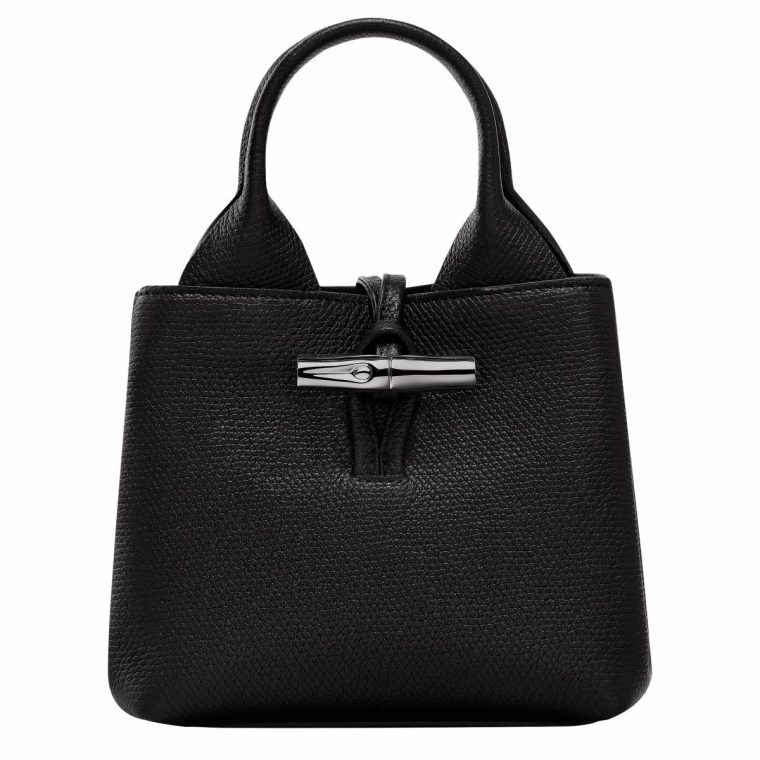 Black Women Le Roseau Xs Handbag Black - Leather Longchamp Leather Bags