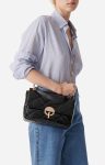Black Women Moon Large Leather Bag Made In Italy Vanessa Bruno Quilted Bags - Image 3