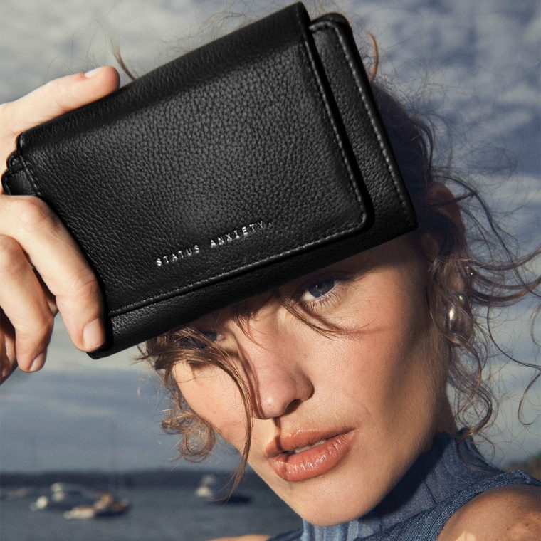 Black Women Small Status Anxiety Visions Wallet - Black - Image 5