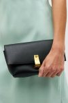Black Womne Shoulder Oroton Etta Medium Clutch - Image 4
