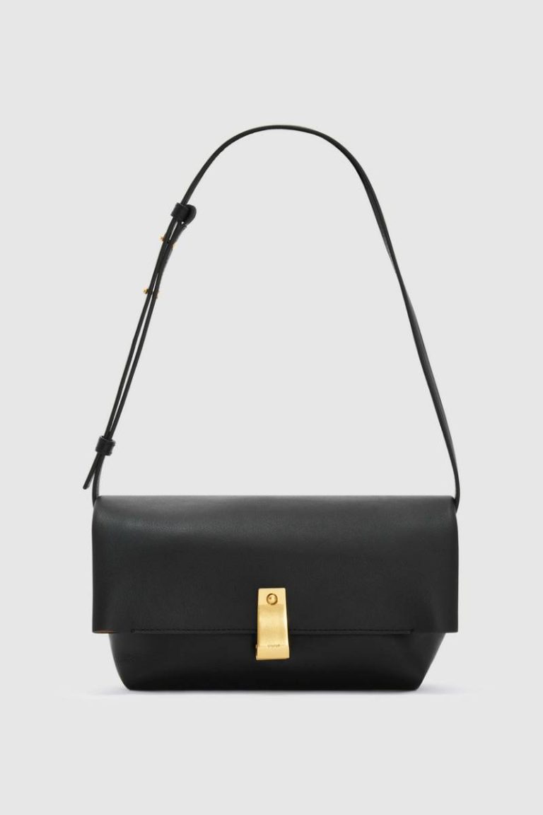 Black Womne Shoulder Oroton Etta Medium Clutch