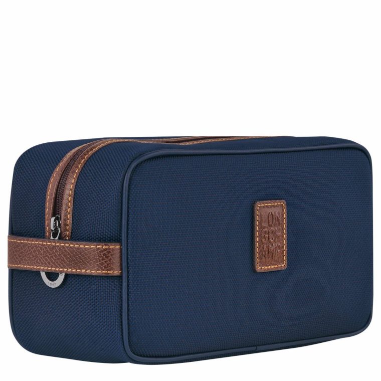 Blue Toiletry Bags Women Boxford Toiletry Case Blue - Recycled Canvas Longchamp