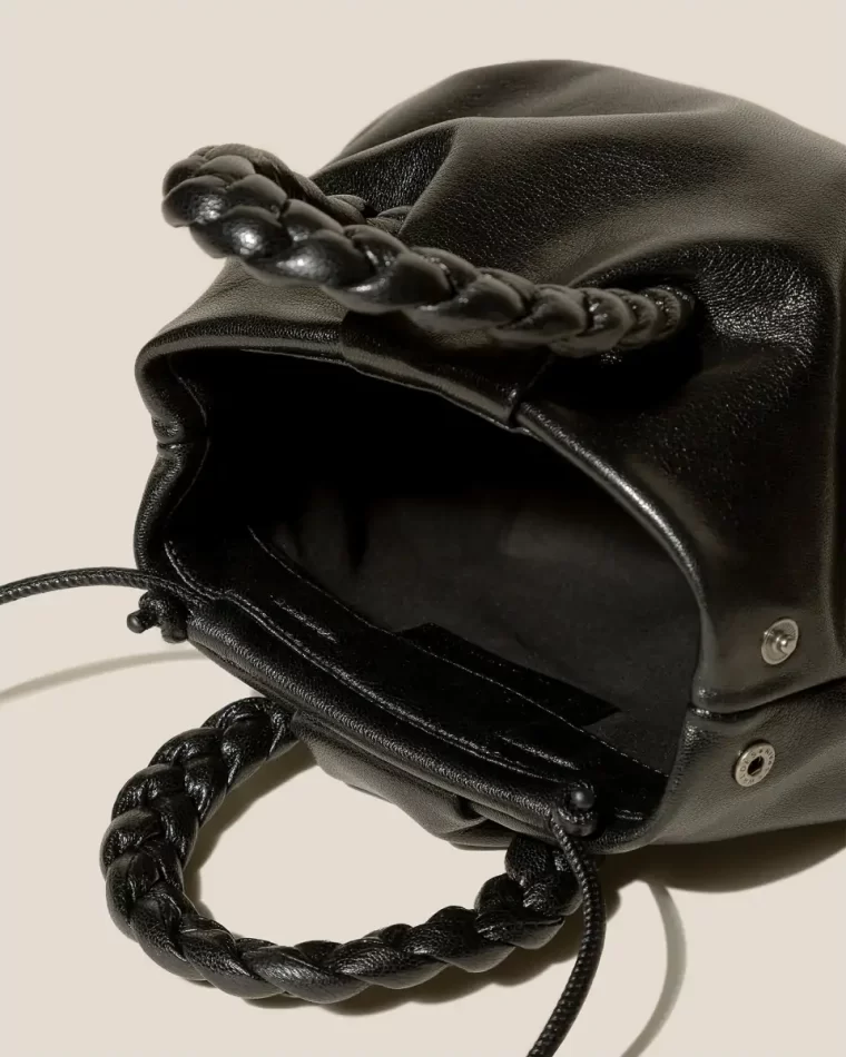 Bombon M Supple Shiny - Plaited-Handle Leather Crossbody Bag Women Hereu Black Crossbody Bags - Image 3