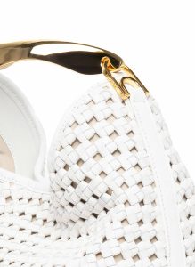Boomerang Default Title Boomerang Woven Leather White Women Elleme - Image 5