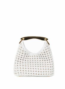 Boomerang Small Boomerang Woven Leather White - Gold - Pre Order Delivery In 3 Weeks White Elleme Women