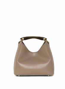 Boomerang Taupe Small Boomerang Leather Taupe Women Elleme