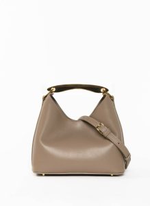 Boomerang Taupe Small Boomerang Leather Taupe Women Elleme - Image 4