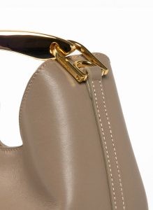 Boomerang Taupe Small Boomerang Leather Taupe Women Elleme - Image 5